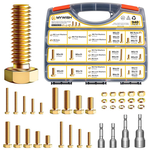 940pcs grade metric - 8.8, bolt